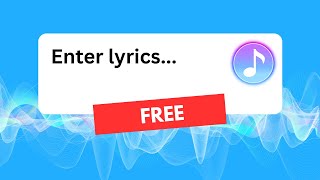 How To Make Songs With Lyrics For FREE with AI [upl. by Enilarak924]