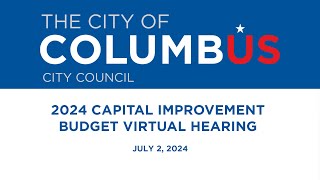 Council Finance amp Governance Committee 2024 Capital Improvements Budget [upl. by Neleag]