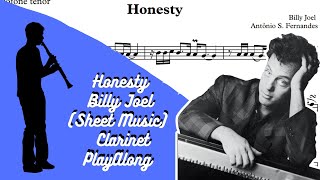 Honesty Billy Joel Sheet Music Clarinet PlayAlong [upl. by Eitnom431]