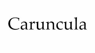 How to Pronounce Caruncula [upl. by Dahl]