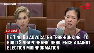 He Ting Ru advocates “prebunking” to build Singaporeans resilience against election misinformation [upl. by Hedberg]