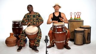 Djembe vs Conga  African Drums [upl. by Konopka]