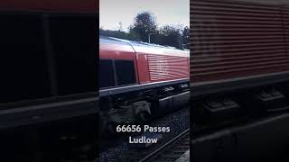 66656 Passes Ludlow trains trainspotting dbcargo railway ludlow travel trending [upl. by Esertap]