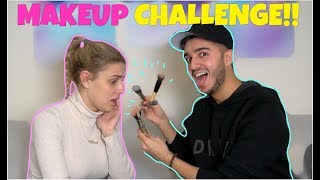 I ruined HER face Makeup Challenge [upl. by Anuahsed673]