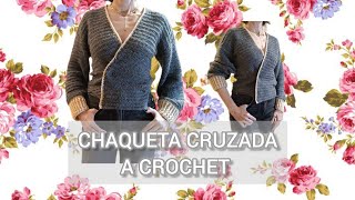 JERSEY CRUZADO A CROCHET MÁS FACIL DE TEJER TODAS TALLASjerseycrochet suéter ganchilloanitawn [upl. by Connel]