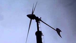 10KW Wind Turbine ARE 442 Xzeres 442SR clunk noise during slow speed [upl. by Royall]