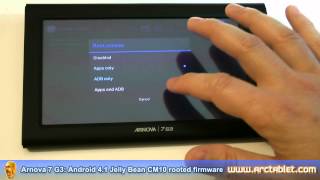 Arnova 7 G3 running Android 41 Jelly Bean CM10 CWM [upl. by Spark]