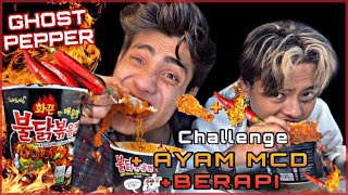 DAEBAK GHOST PEPPER  AYAM GORENG MCD 2X 🔥 HAMPIR PENGSAN 🤯  CHALLENGE [upl. by Ennovehs]