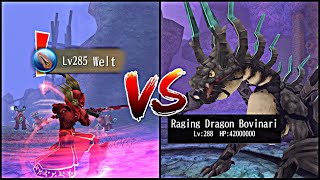 Toram Online  Solo TwoHanded Sword VS Raging Dragon Bovinari Nightmare [upl. by Jillene]