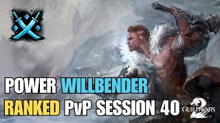 Guild Wars 2  Ranked sPvP Season 40  PvP Willbender  GoldSilver Rank [upl. by Anaed]