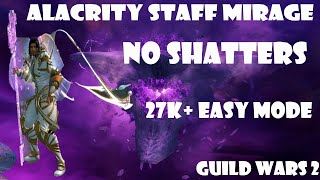 NEW ALACRITY STAFF MIRAGE  EASY MODE ROTATION 2023  Guild Wars 2 Guide ALACRITY AND TOP DPS [upl. by Rissa951]