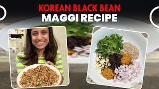 KOREAN Black Bean Sauce MAGGI 🔥 🔥  30 Days Maggi Challenge  Day 12  So Saute [upl. by Ormond]