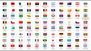 GAMBAR BENDERA NEGARA SELURUH DUNIA LENGKAP COUNTRY NAMES AND FLAGS IN THE WORK [upl. by Eiral]