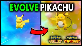 HOW TO EVOLVE PIKACHU INTO RAICHU ON POKEMON SCARLET AND VIOLET [upl. by Ylaek]