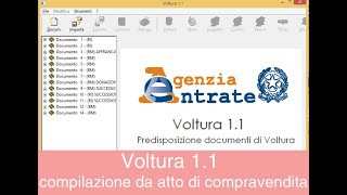 Voltura 11  compilazione da atto di compravendita voltura [upl. by Zoller]