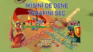 William Wallace VS Gorgo  İkisini De Dene Tarafını Seç Rise of Kingdoms [upl. by Nosmas]