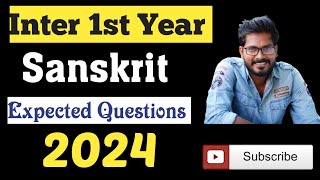 Inter 1st year Sanskrit Expected Questions for 2024 public Exams AP Trilokya6600Trilokya6600 [upl. by Adeuga]