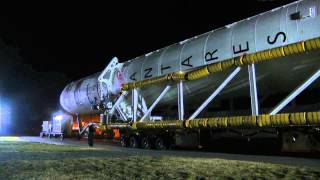 Commercial Rocket Makes Trek to Launchpad [upl. by Raquel]