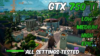 GTX 750ti I Fortnite  Season 5  All Settings Tested 1080p [upl. by Ahsoek]