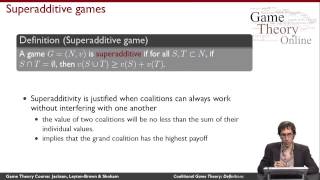 GTO702 Coalitional Game Theory Definitions [upl. by Anahir]