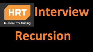 Recursion  HRT Interview Question  Quant Interview [upl. by Aillimac]