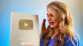 Loser cries unboxing silver play button 100k subscribers creator award [upl. by Scharaga]