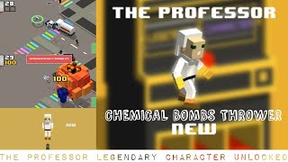 Smashy Road Wanted 2  quotTHE PROFESSORquot LEGENDARY CHARACTER Unlocked THE CHEMICAL BOMBS THROWER [upl. by Pip100]