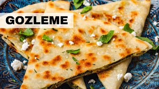 GÖZLEME Best TURKISH Street Food Turkish Flatbread Recipe [upl. by Garlanda884]