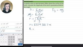 QCAA Physics Universal Gravitation Example 5 [upl. by Nauqad]