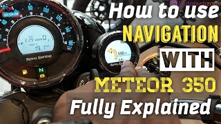 ll Royal Enfield Meteor 350 Navigation process ll Simply connect Navigation system with RE App ll [upl. by Ybreh123]