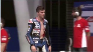 Loris Baz crash Sepang test 2016 live on TV [upl. by Ayhdnas]