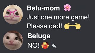 Beluga Becomes a Weird Strict Dad in Roblox Beluga vs Belumom🌸 [upl. by Attenov]