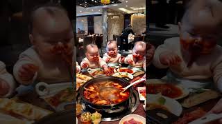 Multiple babies can also eat too much spicy humancubsconfusedbehavioraward a rebellious human cu [upl. by Brad129]