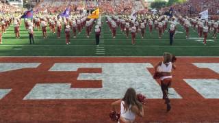 Texas Longhorn Band pregame entrance into DKR Sep 10 2016 UTEP  Texas [upl. by Teague]