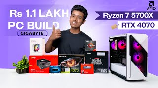 Rs 11 Lakh RTX 4070 Gaming amp Editing PC Build with Ryzen 7 5700X 🔥 [upl. by Buyse611]