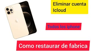 como FORMATEAR un iPhone  como restaurar iPhone 6 6s6plus 7 7plus 8 8plus x XS XR 12 13 [upl. by Leshia]