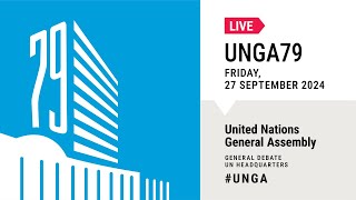 UNGA 79 General Debate Live Pakistan Israel Republic of Korea amp more 27 September 2024 Day 4 [upl. by Cadmarr749]