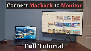 How to Connect a Macbook Pro to a Monitor  Full Tutorial with All Options [upl. by Nedle]