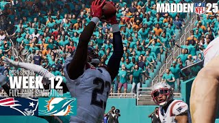 New England Patriots vs Miami Dolphins  Madden NFL 25 Simulation madden25 [upl. by Euqinahs721]