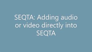 SEQTA Adding audio or video directly into SEQTA [upl. by Segal]