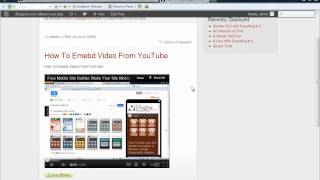 How To Embed A YouTube Video Into WordPress 2012 [upl. by Eentruoc510]