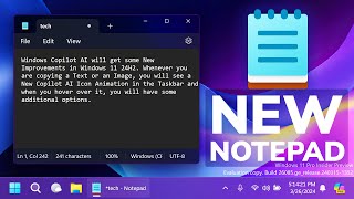 New Notepad App Update in Windows 11  Autocorrect Spellcheck New Settings and more [upl. by Tapes589]