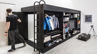 INCREDIBLE BEDROOM AND SPACE SAVING FURNITURE FOR SMALL SPACES [upl. by Manaker]