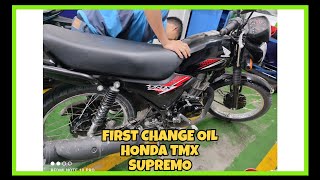 FIRST CHANGE OIL NG HONDA TMX SUPREMO 2023 MODEL buhayprobinsya honda tmxsupremo 2023model [upl. by Henriques703]