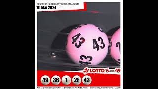 LOTTO 6aus49Gewinnzahlen von Samstag 18052024 [upl. by Sedda]