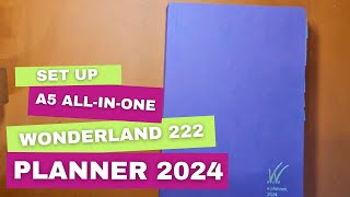 Set up with me  A5 Wonderland 222 All in One Planner  Unstacked ad [upl. by Noseimaj677]