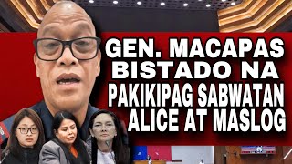 GEN MACAPAZ BISTADO NA PAKIKIPAG SABWATAN KINA ALICE GUO AT MASLOG I GUO AT CALUGAY MAY RELASYON [upl. by Suckram]