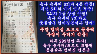 1부 축구 토토 승무패 7회차 EPL 세리에A 현미경분석 최종픽 축구 승무패 분석  축구 승무패 5 6회차 연속 적중 프로토 승부식 조합픽  축구 토토 프로토 분석 [upl. by Okramed]