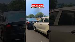 Maruti Dzire and Volkswagen Virtus viral video manishbhardwaj marutiswiftdzire shocking shorts [upl. by Yenreit21]