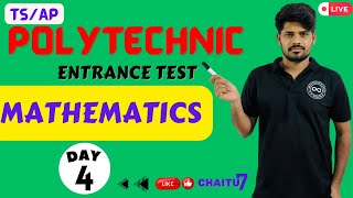 polytechnic entrance exam preparation 2024Mathematics  Day 4  TS AP 10th mathematics [upl. by Baldwin]